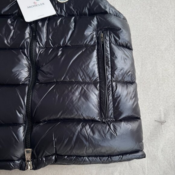 Moncler Men's Ouse Hooded Down Gilet in Black - Picture 6 of 12